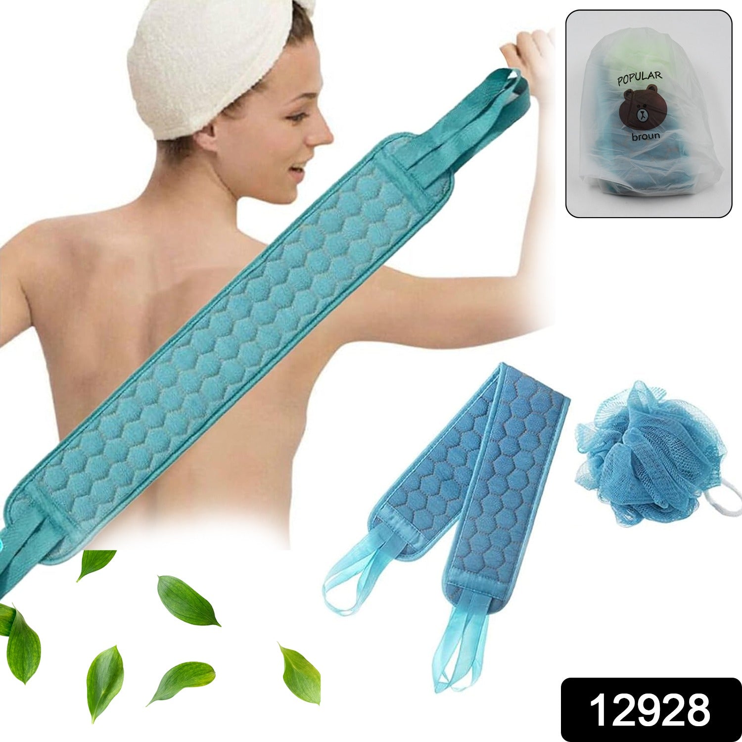 Bath Shower Set Scrubber Loofah Sponge Pouf, Bath Brush Extra Long Dual Sided Scrubber Long Lasting Deep Clean Super Soft, Body Scrubber For Men Woman (2 Pcs Set) Bath Shower Set Scrubber Loofah Sponge Pouf, Bath Brush Extra Long Dual Sided Scrubber Long Lasting Deep Clean Super Soft, Body Scrubber For Men Woman (2 Pcs Set)